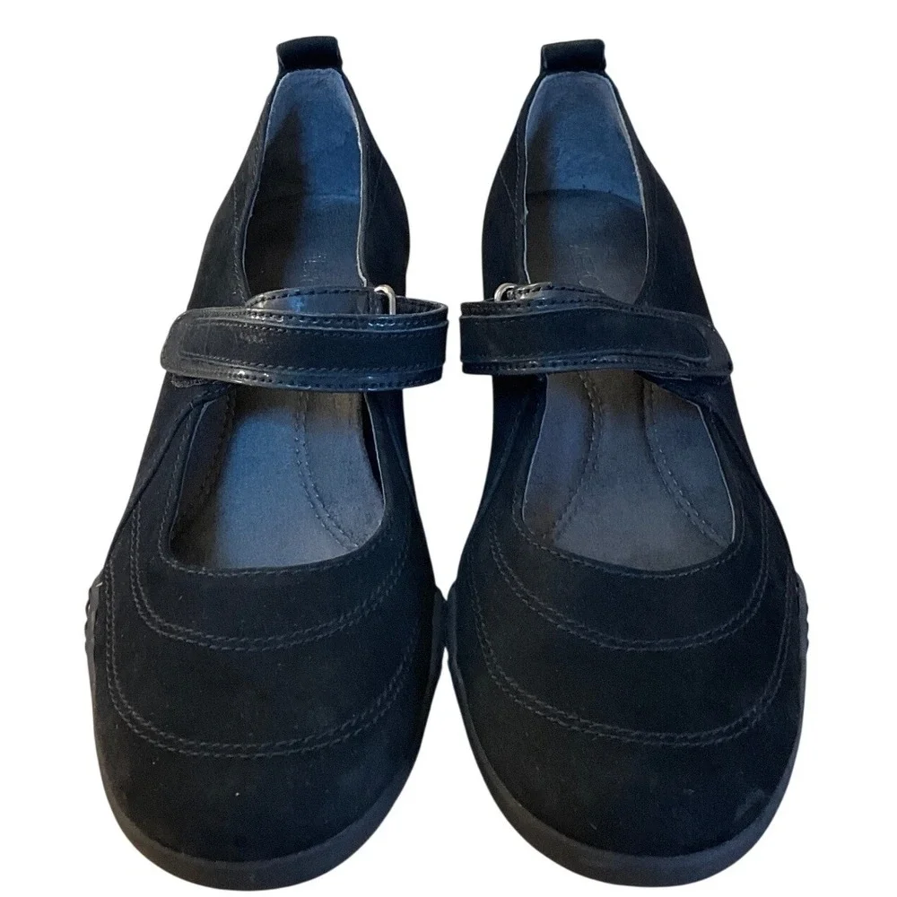 Adult Aerosoles Mary Jane Wedges Dark Academia Corporate Goth Minimalist Comfort